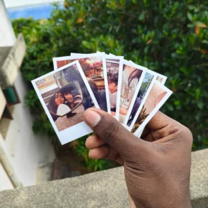 Set of 8 polaroids with quotes